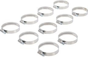BGS Schlauchklemmen aus rostfreiem Edelstahl, Farbe Silber, 10-teiliges Set, B/T/H: 40 x 60 mm - Bild 1