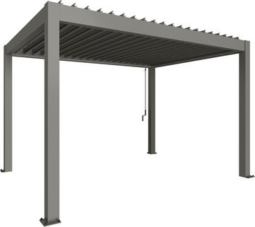 Biohort Pergola mit Lamellendach in Quarzgrau-Metallic, B/H/T: 404,5 x 255 x 312 cm - Bild 1