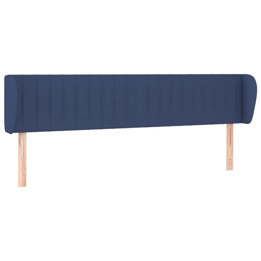 vidaXL Kopfteil mit Ohren in Blau aus Stoff und Lärchenholz, B: 183 cm, T: 23 cm, H: 78-88 cm - Bild 2