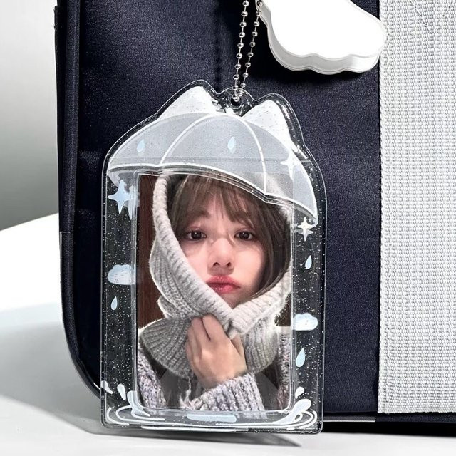 Fotokarten-Schlüsselanhänger, transparent, Kunststoff, Adults - Bild 1