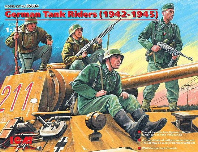 ICM WWII Deutsche Panzerbesatzung, Fahrzeuge, Grün - Bild 1