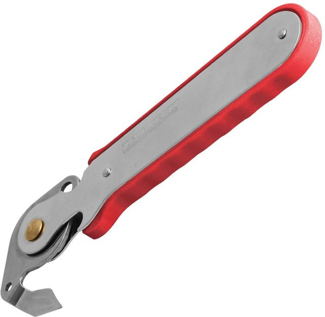 Fackelmann Hebeldosenöffner aus Edelstahl in Rot mit ergonomischem Griff, Höhe: 15 cm - Bild 1