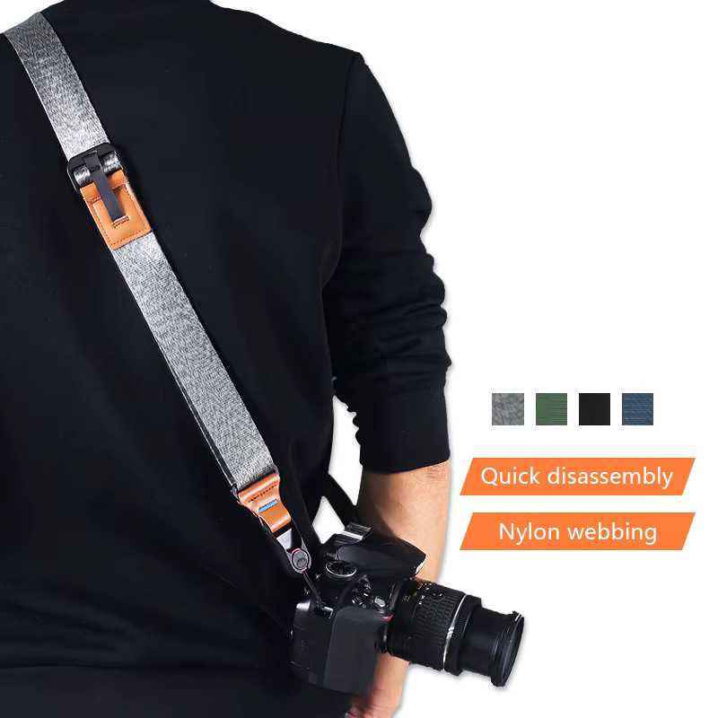 Verstellbarer Kameragurt aus Nylon mit Schnellverschluss für Nikon und Canon DSLR sowie Digitalkameras - Bild 1