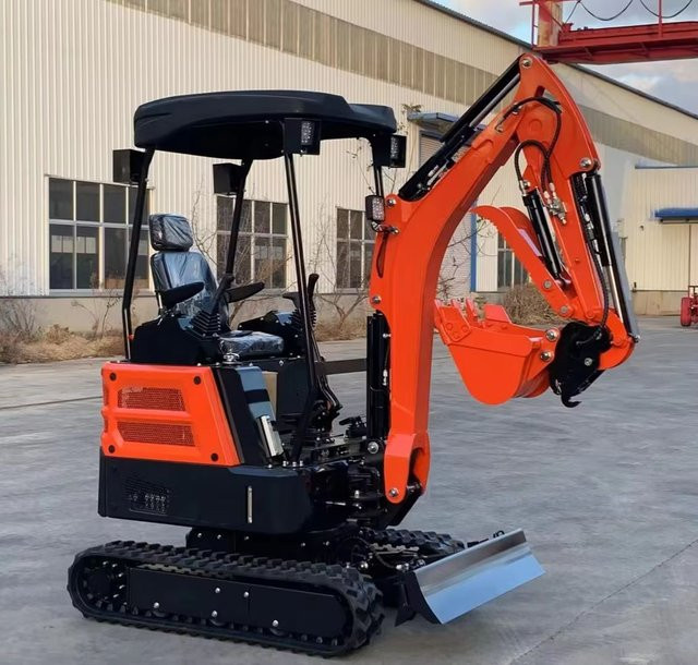 Nicosail Kleiner Kabinenbagger 2T Mini-Bagger in Orange für Garten und Landwirtschaft - Bild 1