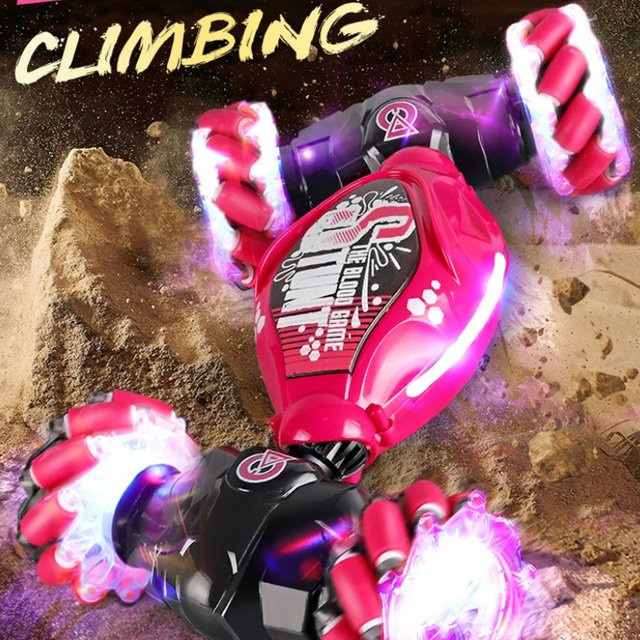 JJRC 4WD RC Drift Auto, Spray Stunt Auto, mit Musik-LED-Leuchten, Blau - Bild 1
