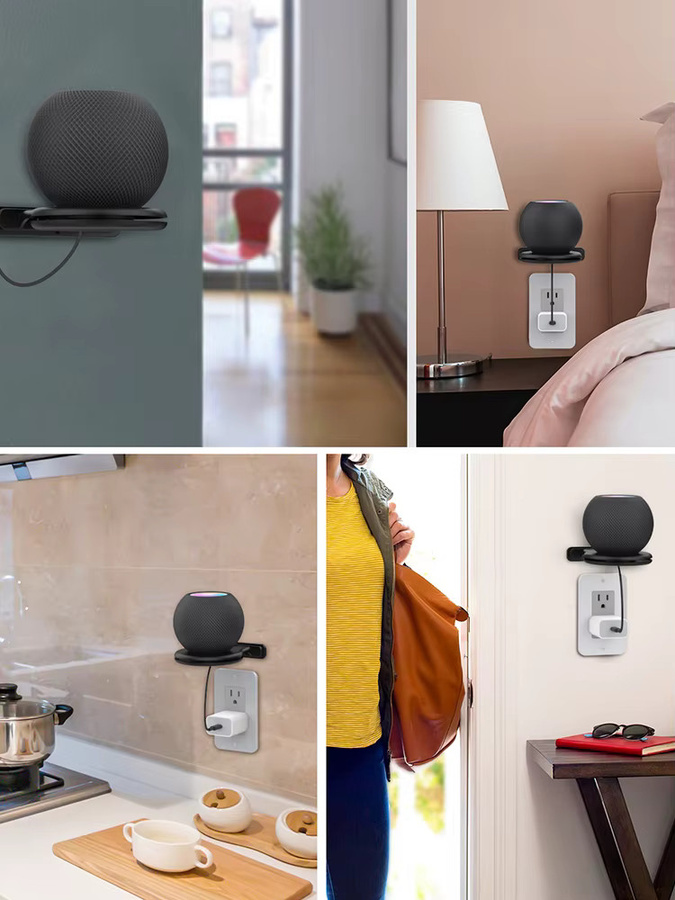 ALLOET Mini Smart Speaker Wandhalterung mit Kabelmanagement für HomePod Mini in Schwarz oder Weiß - Bild 6