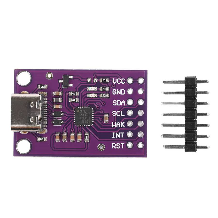 Aideepen CP2112 USB zu Smbus/I2C Kommunikationsmodul CCS811 Debugging Board mit USB-C Anschluss in Violett - Bild 4