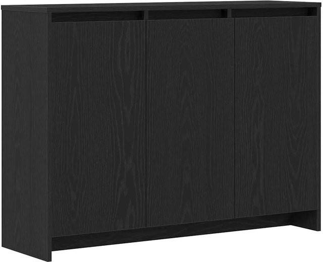 vidaXL Sideboard modern in Schwarz matt aus Holzwerkstoff, B/T/H: 102 x 33 x 75 cm - Bild 1
