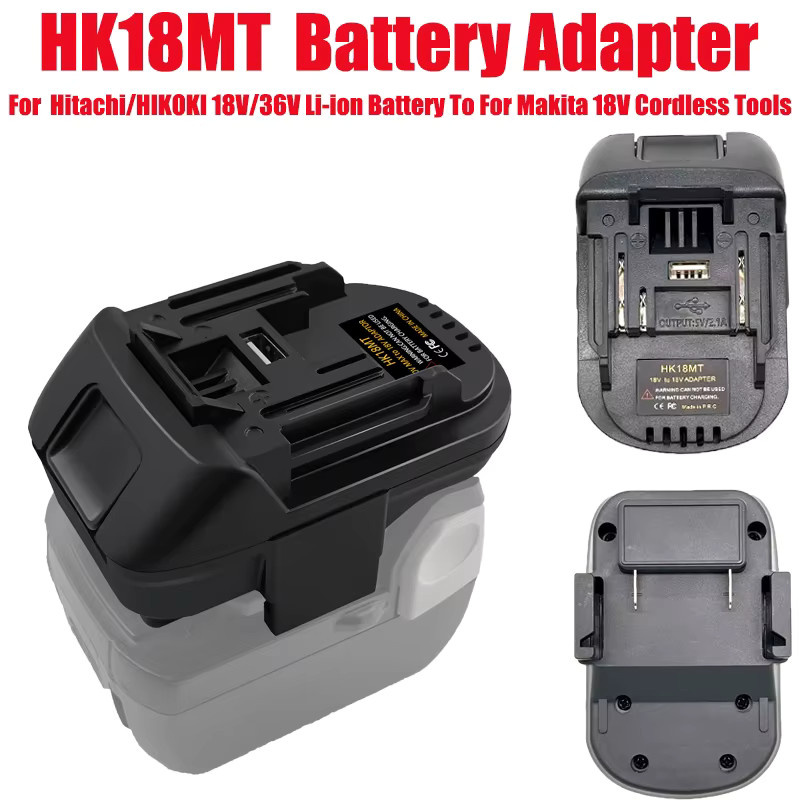 HiKOKI HK18MT Batterieadapter in Schwarz für 18V/36V Li-Ionen-Akkus zur Nutzung mit Makita 18V Li-Ionen-Elektrowerkzeugen und Bohrmaschinen - Bild 1