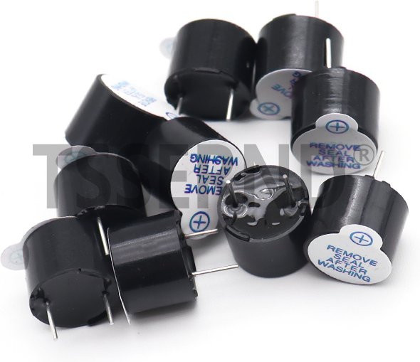 10 Stück TSSERND Aktive Piezo-Buzzer Set, 3V 5V 12V, Farbe: Schwarz, Magnetischer Dauerton-Alarm für Computer - Bild 1