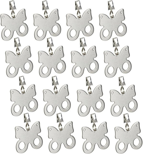 Relaxdays Tischdeckenbeschwerer Schmetterling aus Edelstahl in Silber, 16er Set, B/T/H: 7,5 x 6,5 x 1 cm - Bild 1