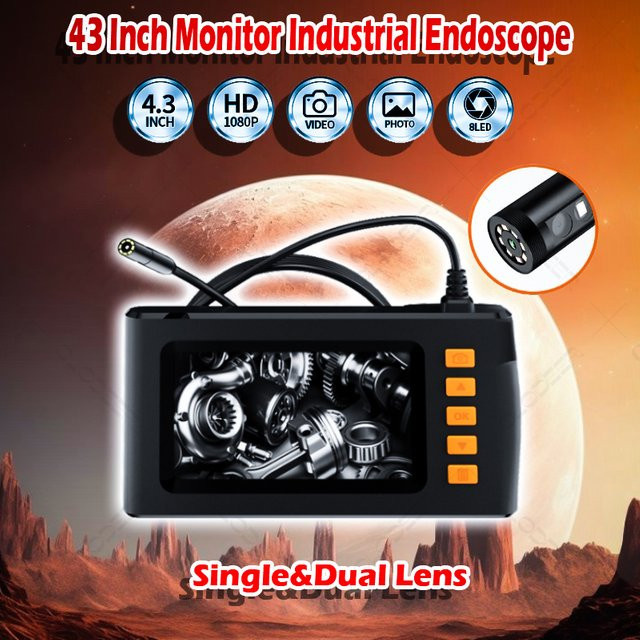 AEVYVKV Single-Dual-Lens Video-Endoskop Kfz-Boroskop mit 5,5/8mm Kamera für Auto-Inspektionen in Schwarz - Bild 1