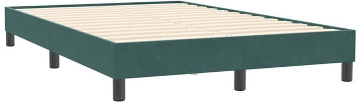 Vidaxl Boxspringbett Polsterbett aus Samt in Grün, B/T/H: 120 x 210 cm (ohne Matratze) - Bild 1