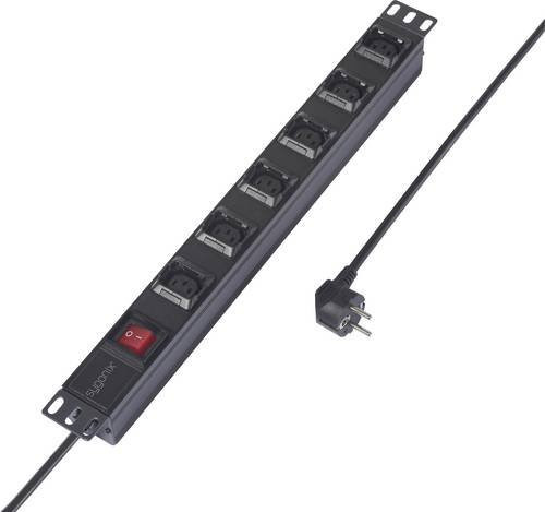 Sygonix SY-6736982 Steckdosenleiste 19 Zoll, 6-fach, Schwarz, mit Schutzkontakt - Bild 1