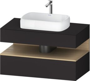Duravit Waschtischunterschrank Qatego in Grau Matt, B/T/H: 100 x 55 x 60 cm - Bild 1