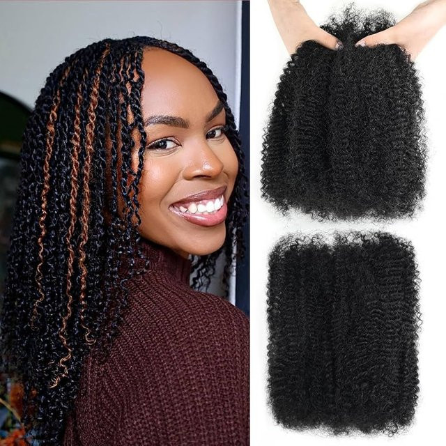 Lolely Dream Afro Kinky Mini Twist Dreadlock Bulk, 50 g, Remy Echthaar - Bild 1