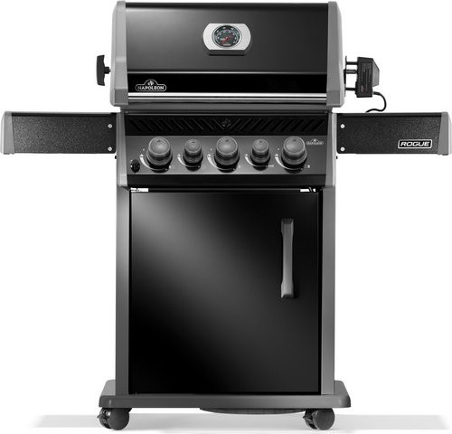 Napoleon Rogue 425 Gasgrill in Schwarz mit Heck- und Seitenbrenner sowie Drehspieß - Bild 1