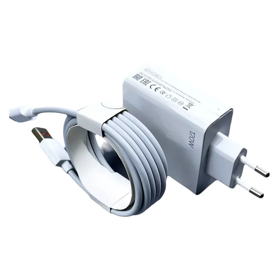 Xiaomi 120W EU Schnellladegerät mit 6A USB-C Typ-C Datenkabel in Weiß - Bild 4