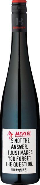 Bauer Merlot Rotwein, Pfalz, 2023, trocken, 0,75 l - Bild 1