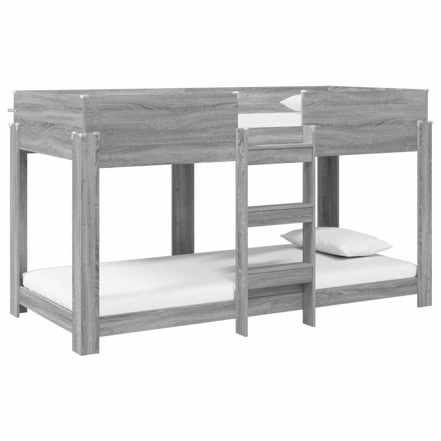 vidaXL Etagenbett für Kinder in Grau Sonoma aus Holzwerkstoff mit modernem Design, B/T/H: 90 x 200 cm - Bild 2