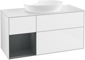 V&B Waschtischunterschrank Finion in Weiß lackiert, Breite: 120 cm, Tiefe: 50,1 cm, Höhe: 50,1 cm - Bild 1