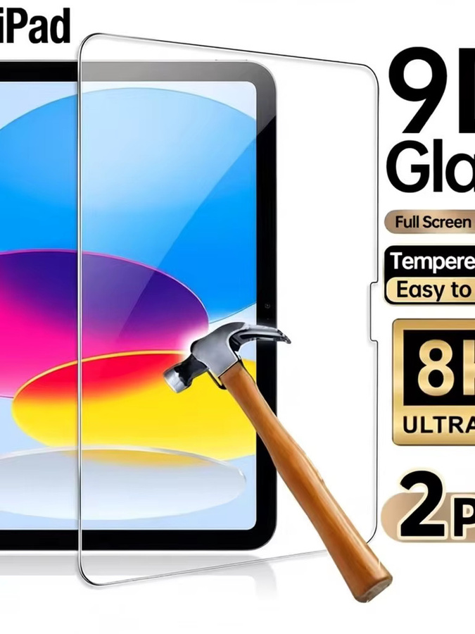 2 Stück Apple iPad Displayschutzfolie aus gehärtetem Glas, transparent, passend für iPad Air 11 Zoll und 13 Zoll sowie iPad 10. Generation - Bild 6