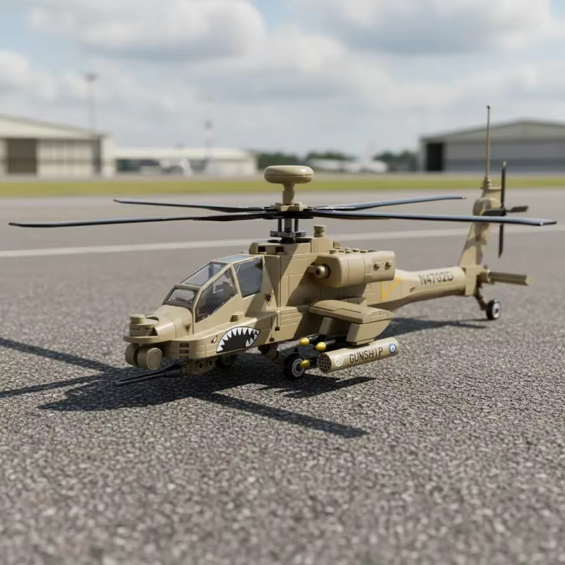 FUNXINEE USA AH64 Apache Hubschrauber, Bausteine, 259 Teile - Bild 4