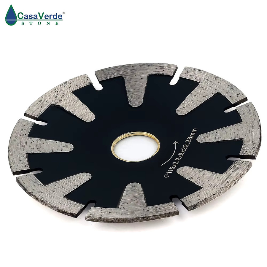 casaverde Diamantklinge DC-TCCB01 T-segmentiert konkav zum Schneiden von Granitstein und Turbofelgen, Durchmesser: 115 mm (4,5 Zoll) - Bild 3