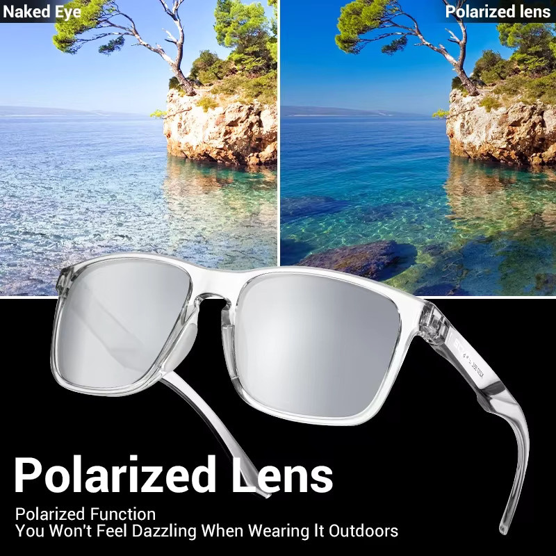 SCVCN Sportsonnenbrille, polarisiert, Vollrand, Kunststoff, Herren - Bild 4