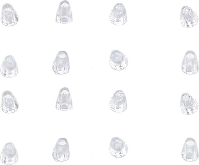 Brillen Schraubkappe Silikon, White, Transparent, 300 Stück - Bild 1