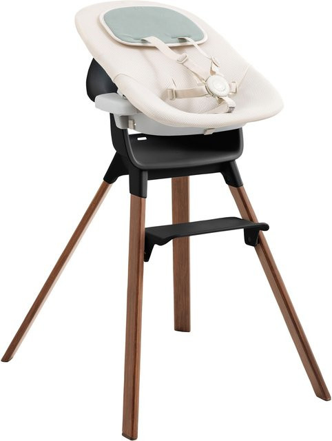 Stokke Clikk Bundle Hochstuhl aus Bambus in Schwarz inklusive Newbornset und Reclining Insert - Bild 1