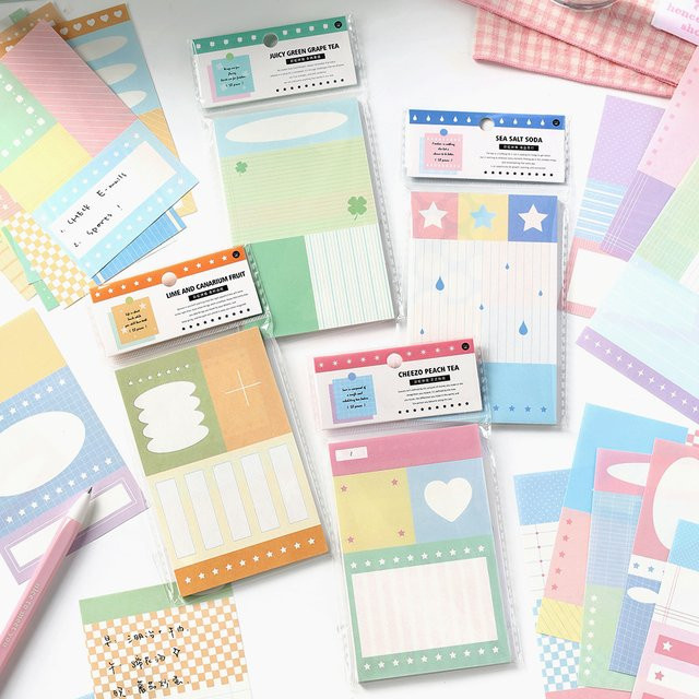 INS-Stile Kreatives Koreanisches Briefpapier Notizblock mit 50 Blatt Liniert in Multicolour für Scrapbooking und DIY - Bild 1