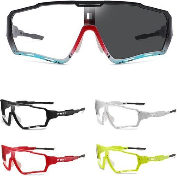 Samjune Photochrome Sportsonnenbrille, Vollrand, Kunststoff, Damen - Bild 1