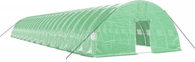 furnicato Gewächshaus mit Stahlrahmen in Grün, Fläche: 144 m², B/T/H: 24 x 6 x 2,85 m - Bild 1