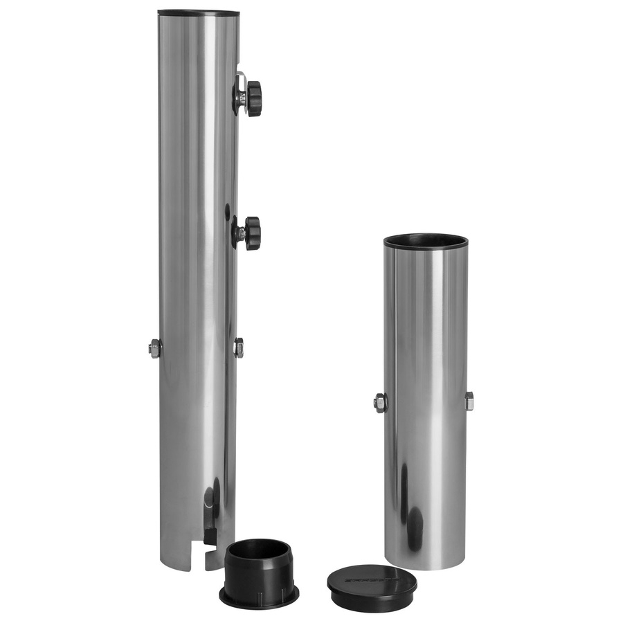 Anndora Bodenhülse Edelstahl XL für HQ Schirme mit Adapter 60 / 50 mm, Silber - Bild 1