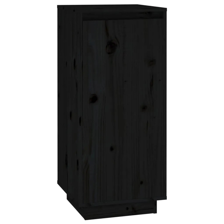 vidaXL Schuhschrank aus Kiefer-Massivholz in Schwarz, B/T/H: 35 x 35 x 80 cm - Bild 2