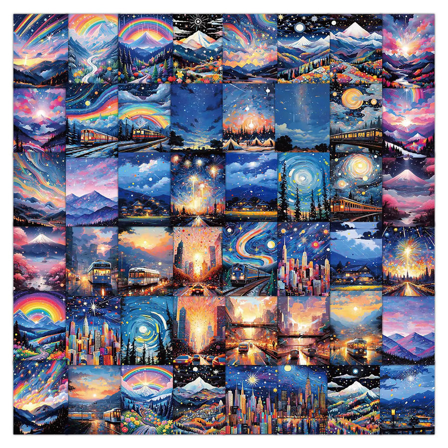 60 Stück Fantasy Stellar Dome Graffiti Aufkleber von BulingBulingStickers Store in Multicolour - Bild 2