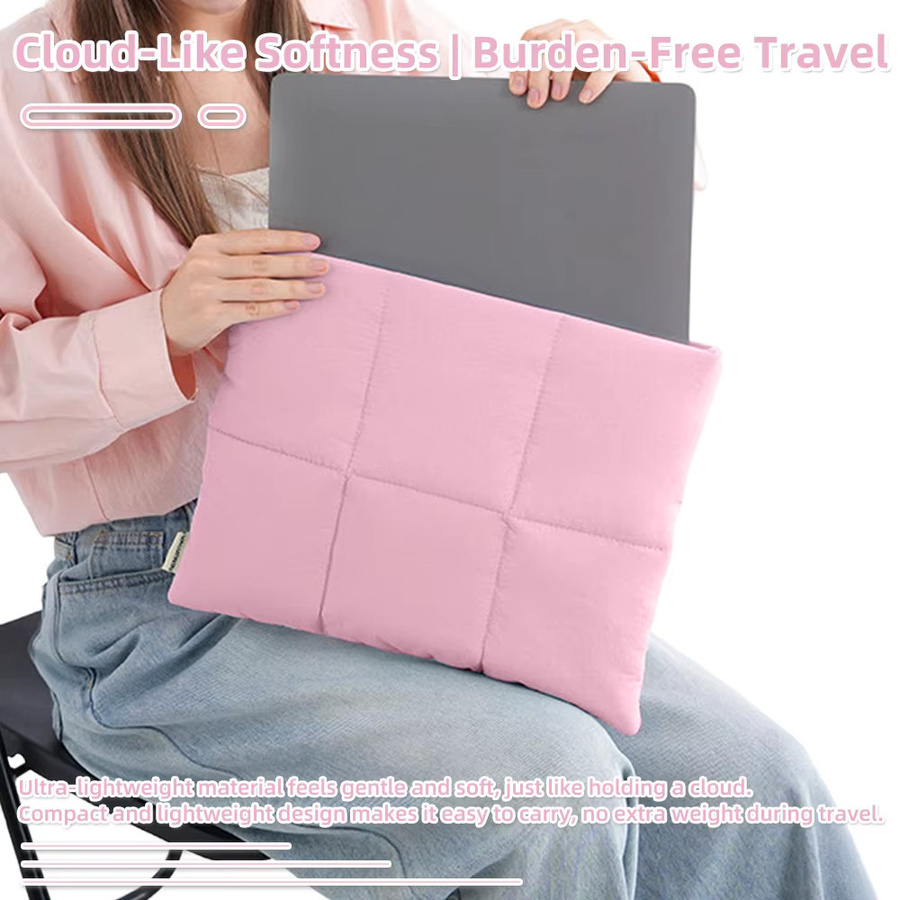 CASEPOKE Magnetische Puff-Tablet-Tasche in Blau für iPad und Laptops sowie Handys mit stoßfestem Schutz - Bild 3
