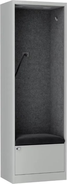 JAN NOWAK Akustikkabine SALLY Telefonkabine mit Schalldämmung, Farbe: Grau-Dunkelgrau, H x B x T: 185 x 60 x 40 cm - Bild 1