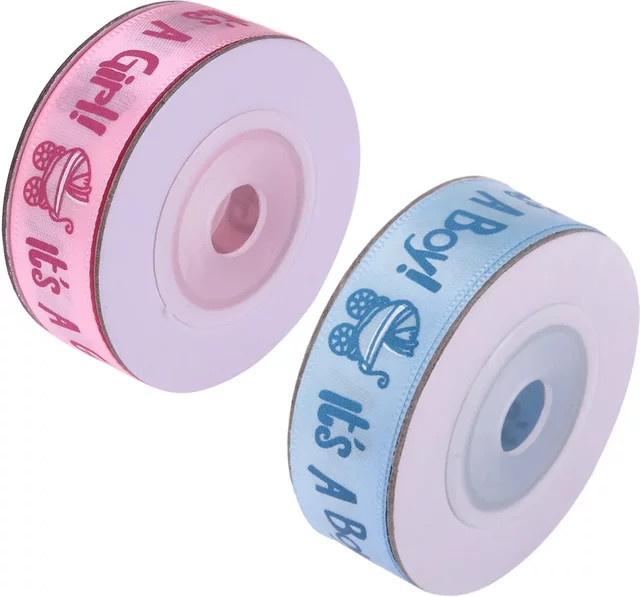 Rosa Satinband Rolle für Babyparty und Partydekoration, 9,14 m Länge - Bild 1