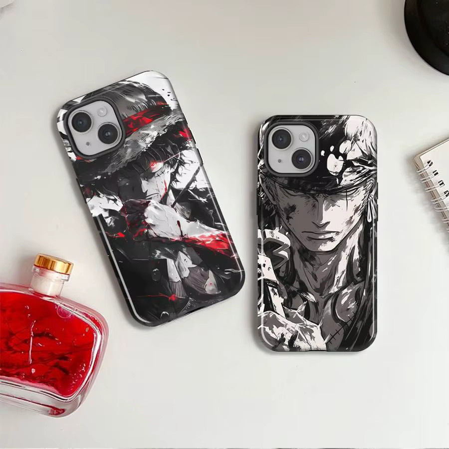 One Piece Luffy Anime Harte Handyhülle für iPhone 11 12 13 14 15 16 17 Pro Max Plus XR Air in Multicolour - Bild 4