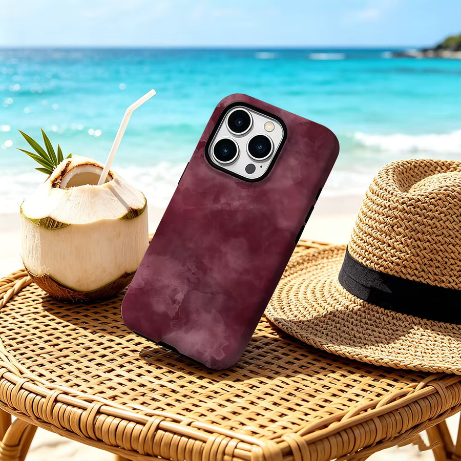 CaseChic Matte Bumper Schutzhülle mit MagSafe für iPhone 17 16 15 14 Plus Pro Max Stoßfeste Harte PC Hülle in Wine Wash - Bild 3