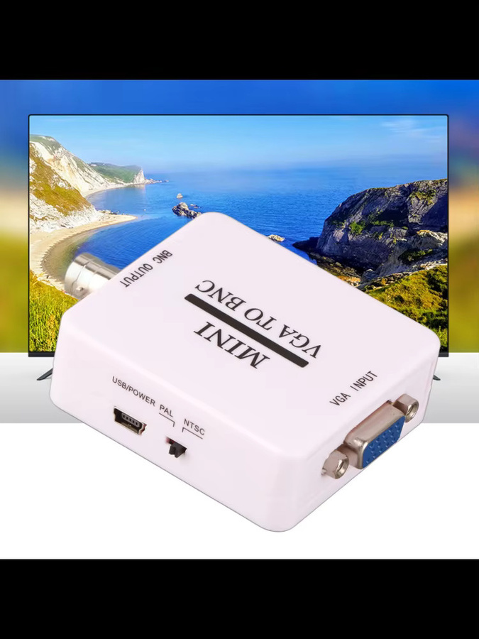 Dodocool Mini HD VGA zu BNC USB Videokonverter für HDTV-Monitore und Computer in Weiß - Bild 3