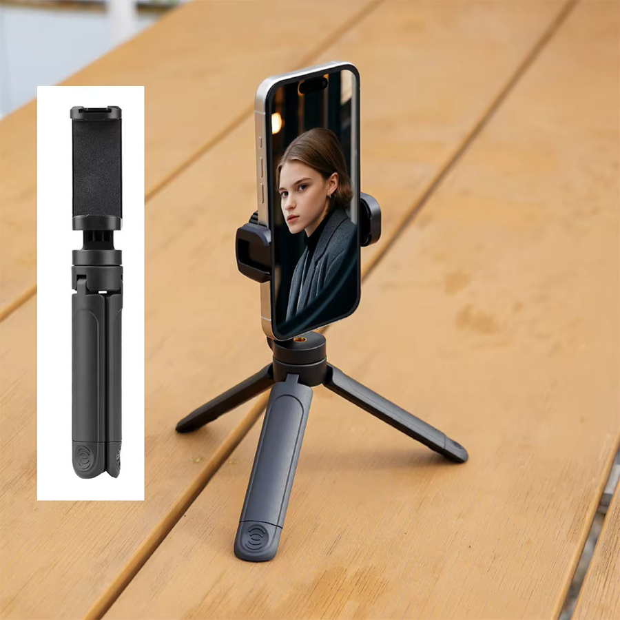 Shunmaii Handy-Sicherungsclip-Halterung mit Blitzschuh für Desktop-Stativ, Schwarz - Bild 2