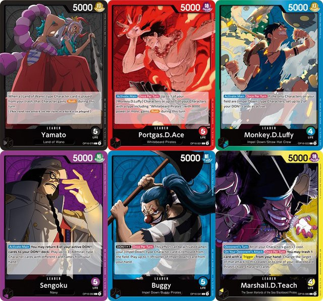Bandai One Piece Sammelkarten, 6-teiliges Set, Englisch - Bild 1