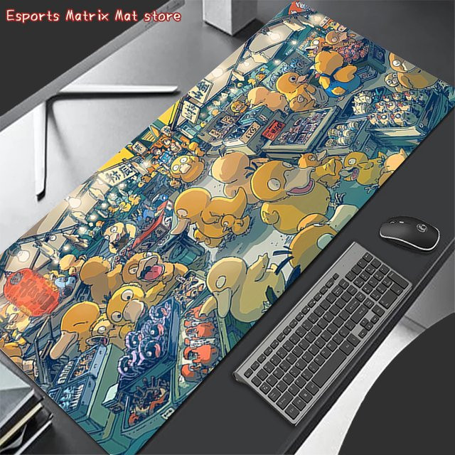 Potdemiel Anime Mauspad XXL Gaming Psyduck Multicolour Tastatur-Unterlage für Gamer - Bild 1