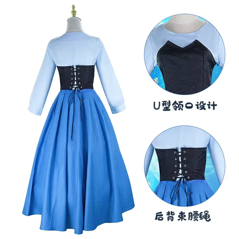 ZOBOTT Ariel Prinzessinnenkleid Cosplay-Kostüm, ab 14 Jahren, Unisex - Bild 3
