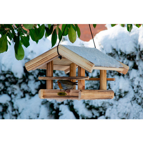 DOBAR Vogelhaus Quemado zum Aufhängen aus Kiefernholz in Braun, geflammt - Bild 2