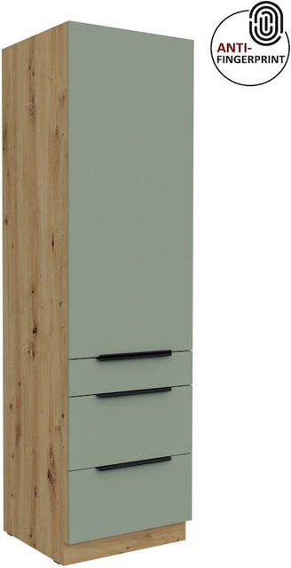 Küchen Hochschrank ARIA Aquamarin matt mit Türen und Schubladen, Breite: 60 cm - Bild 1