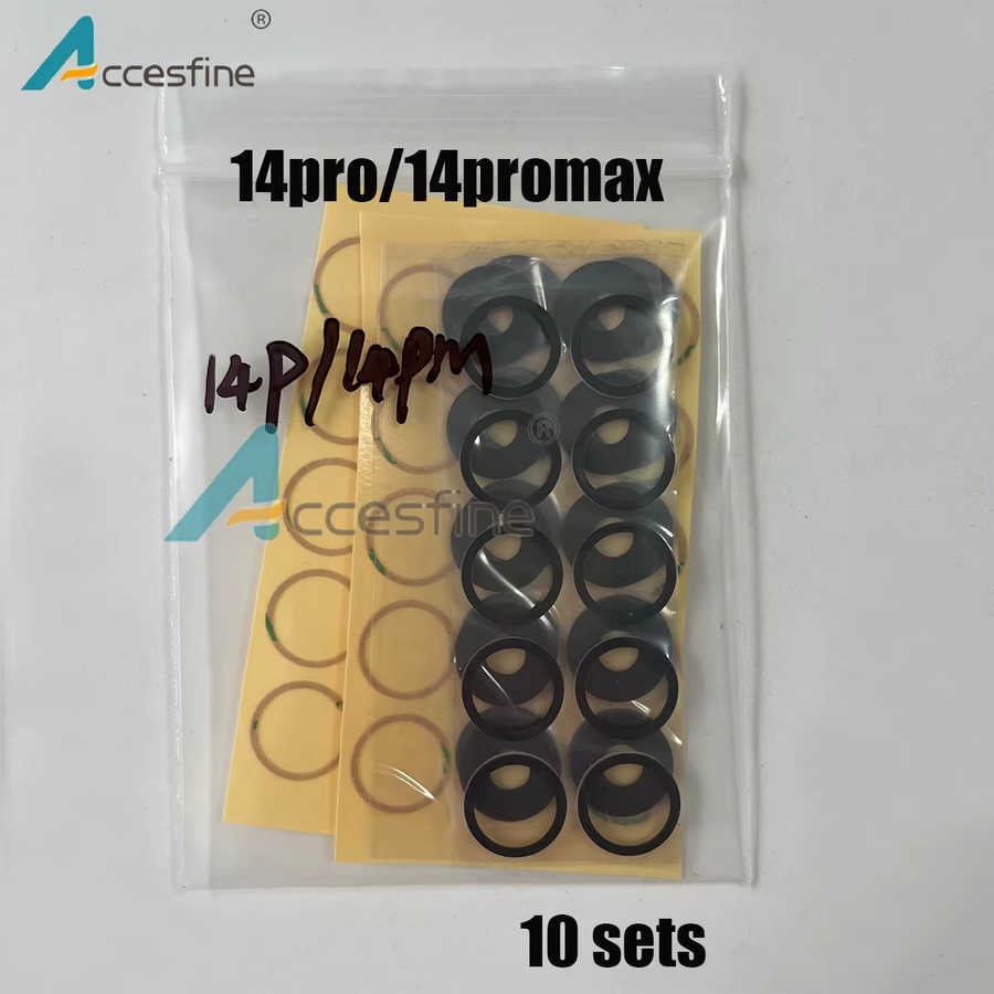 10 Stück Rückfahrkamera Objektivglas Ersatzset für Apple iPhone 15 14 13 12 11 Pro Max XR XS 7 8 Plus als Rückseiten Glasabdeckung Aufkleber - Bild 3